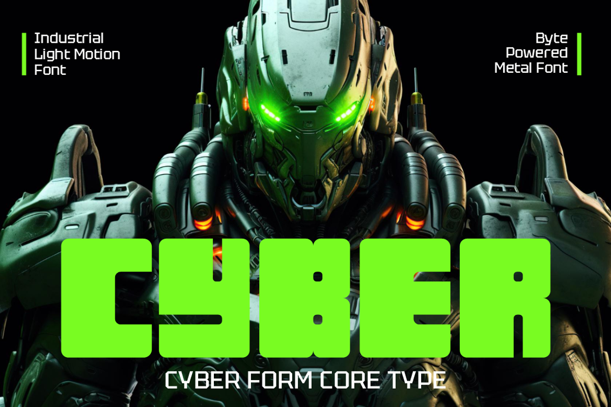 Blockron Industrial Tech Font, a Font by PutraCetol Studio (Photo 2 of 5)