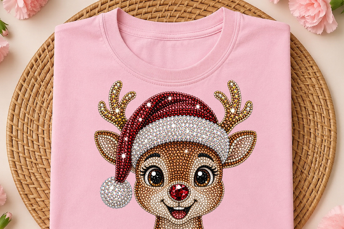 Christmas Reindeer Glitter PNG, a Seasonal Illustration by DreamCafeArt (Photo 2 of 6)