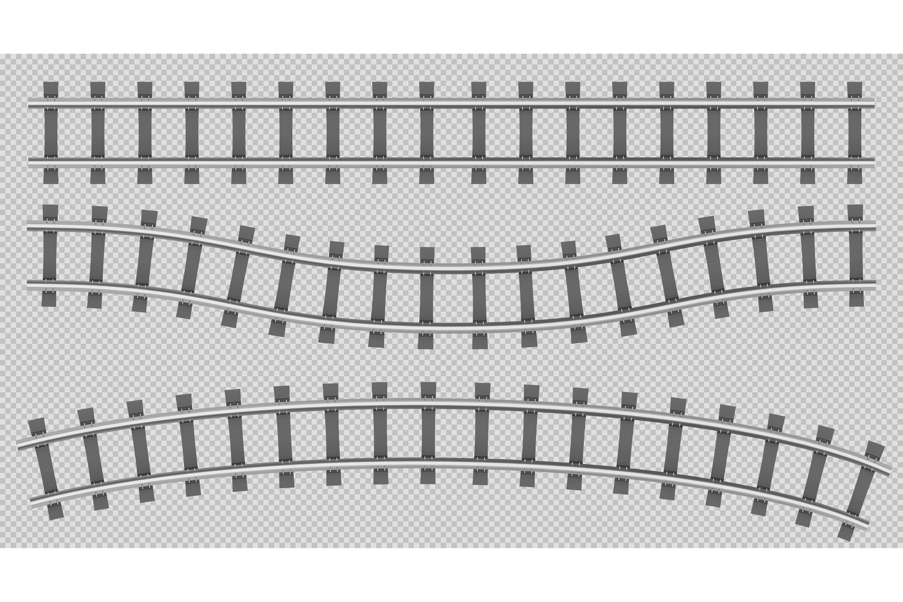 Train rails top view, railway track, a Transportation Illustration by ...