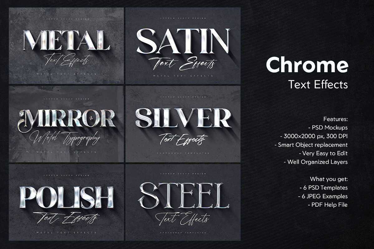 Polished Metal Text Effects, a Layer Style Add-On by Andrew Skoch Design (Photo 9 of 10)