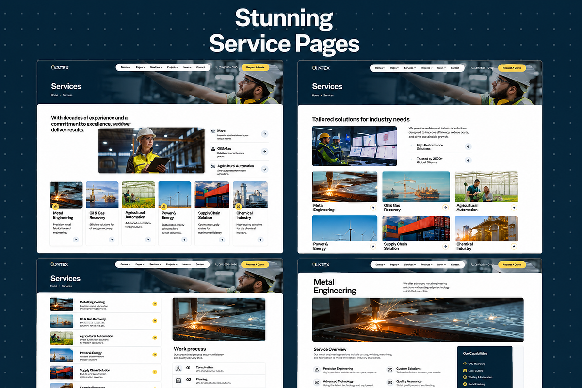 Untex-Factory Industrial WordPress, a WordPress Template by Opal Wordpress Theme (Photo 3 of 5)
