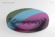 Round Shiny Fabric Pillow Mockup Set, a Product Mockup by creatsy2 (Thumbnail 4 of 7)