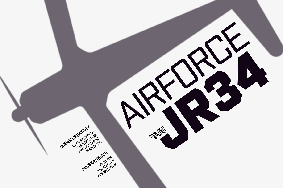 Military JR34 - Adventure 9 Fonts, a Sans Serif Font by Casloop Studio (Photo 2 of 9)