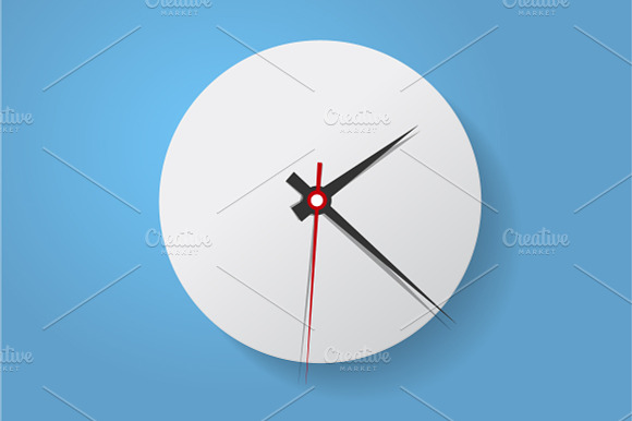 Clock Face. Flat. Set Up Your Time