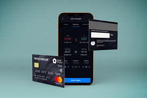 Credit Card & IPhone Mockup