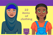 Girl avatar creator (PS), a Person Illustration by Mandarinkas art (Thumbnail 9 of 9)