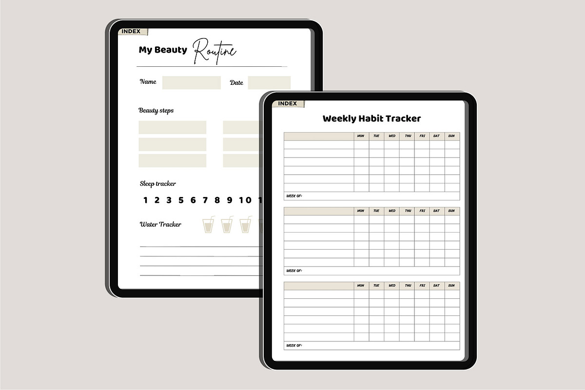 2025 That Girl Digital Planner Canva, a Stationery Template by Designmela01 (Photo 5 of 10)