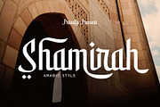 Shamirah - Arabic Style, a Script Font by Arterfak Project (Thumbnail 1 of 12)