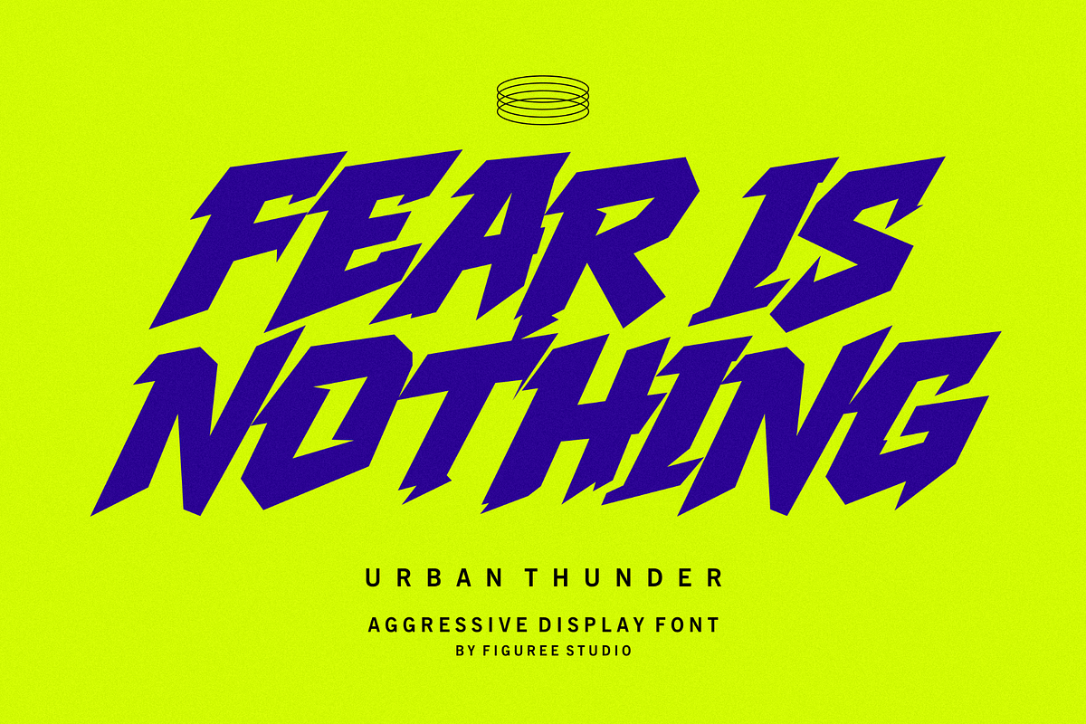 Urban Thunder - Aggressive Font, a Handwritten Font by figuree studio (Photo 2 of 10)
