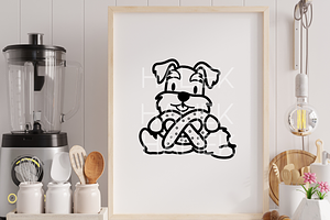 Schnauzer Procreate Stamp Brush Set