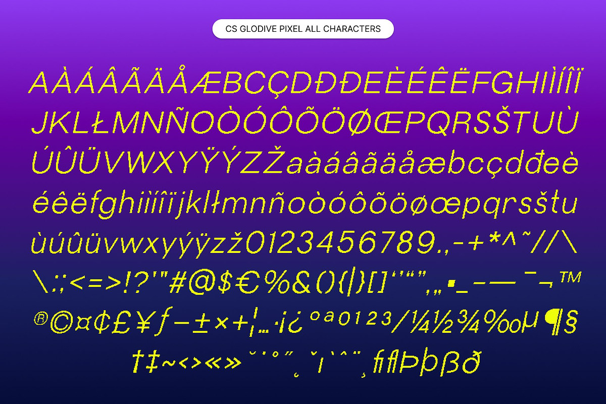 CS Glodive Pixel, a Sans Serif Font by Craft Supply Co. (Photo 8 of 8)