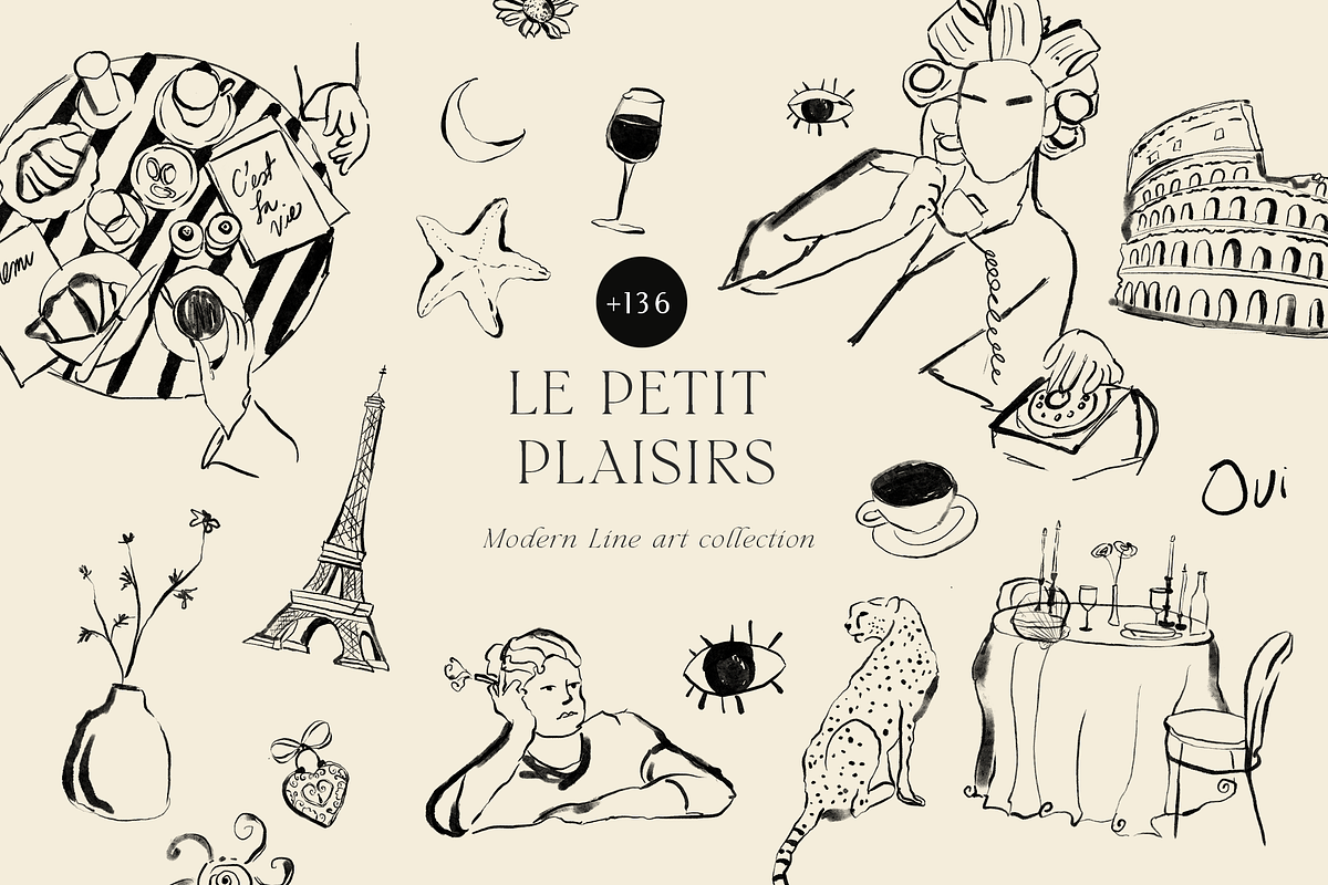 Ink dolce vita womanhood line art, an Object Illustration by Grace Noboa Illustrations (Photo 1 of 17)