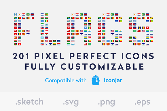 Flags Icons Pro Sketch File