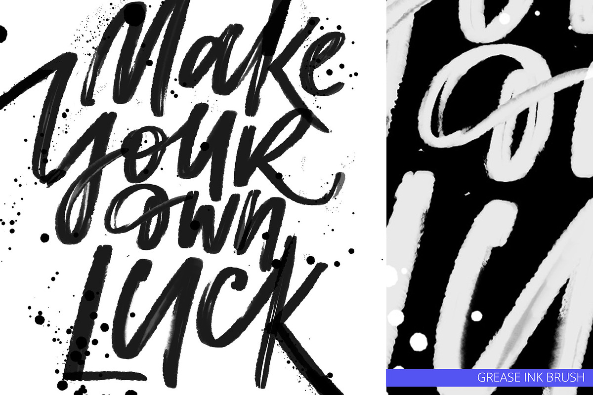 35 Lettering Brushes for Procreate, a Brush Add-On by PicByKate (Photo 14 of 14)