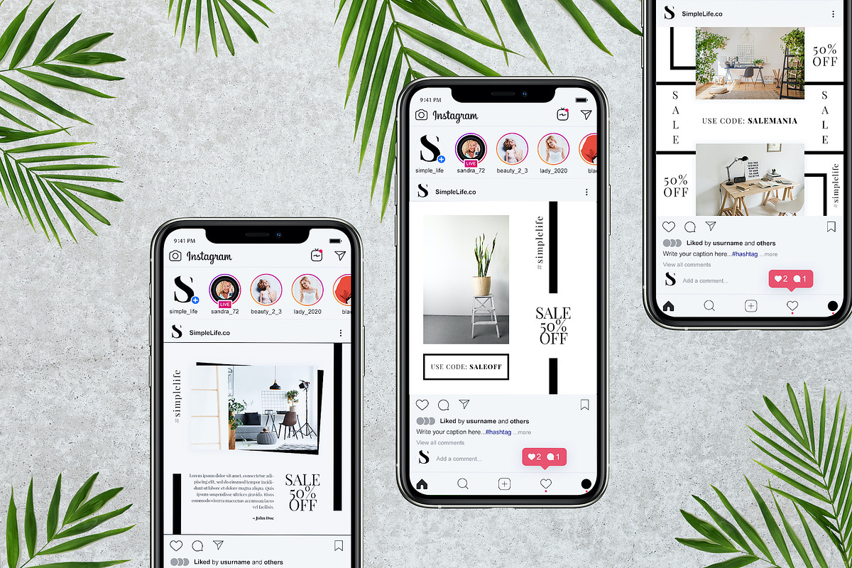 Minimalist Instagram Post Template, a Social Media Template by Best Project (Photo 4 of 4)