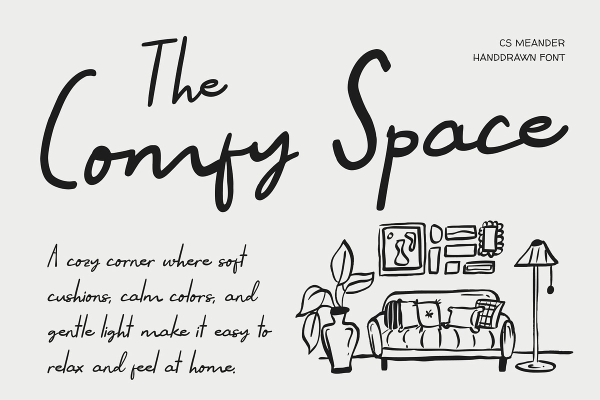 CS Meander – Handwritten Script, a Script Font by Craft Supply Co. (Photo 5 of 8)