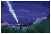 People looking at sky in nature set, a Person Illustration by Good Studio (Thumbnail 7 of 13)