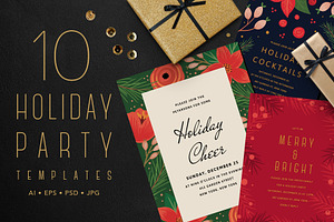 HOLIDAY PARTY TEMPLATES, an Invitation Template by Pixejoo