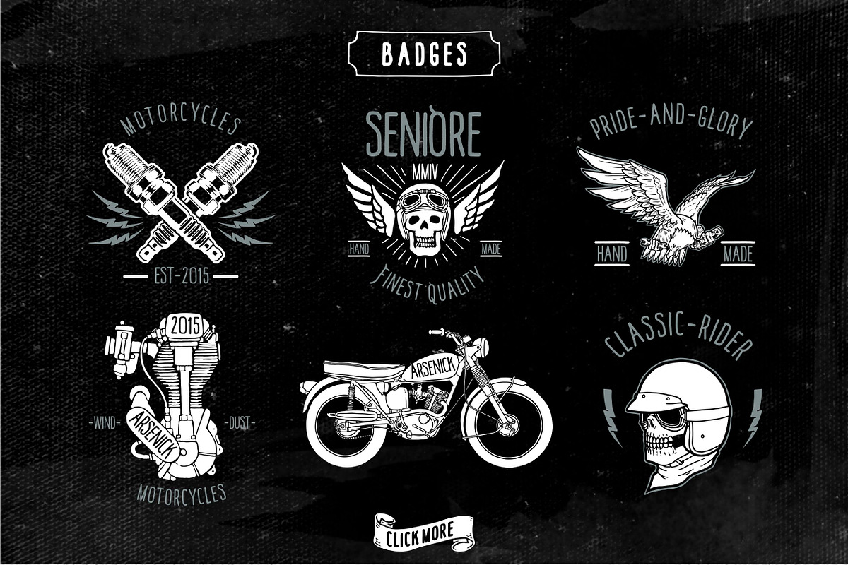Sale Hand Drawn Vintage Riders+Bonus, a Graphic by Heybing Supply Co. (Photo 1 of 5)