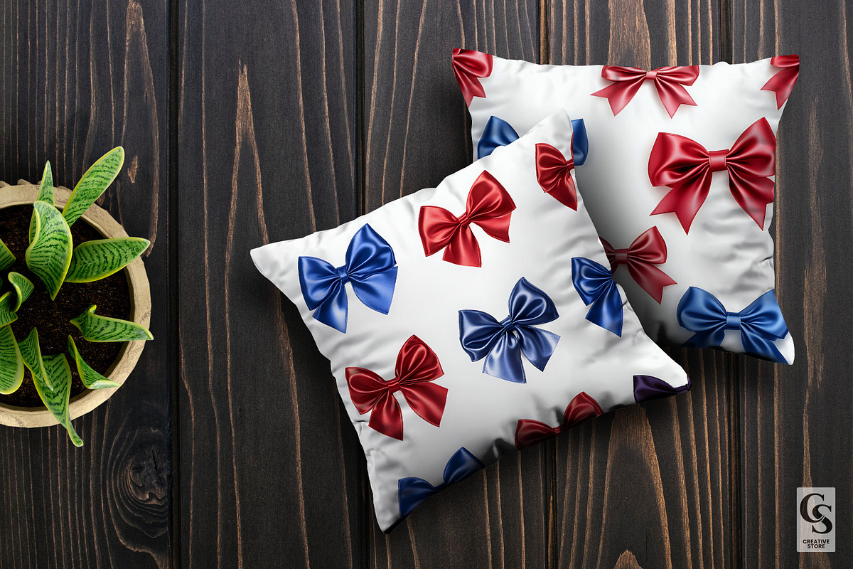 Patriotic Satin Bows Patterns, a Pattern Graphic by Creative Store (Photo 3 of 5)