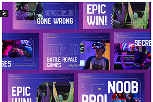 YouTube thumbnails for gaming, a Social Media Template by Neermana