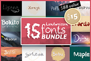 15 Handwritten Fonts Bundle SALE, a Script Font by Mila Visuals (Thumbnail 1 of 5)