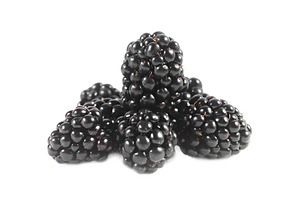 Blackberries isolated, a Photo by saiko3p