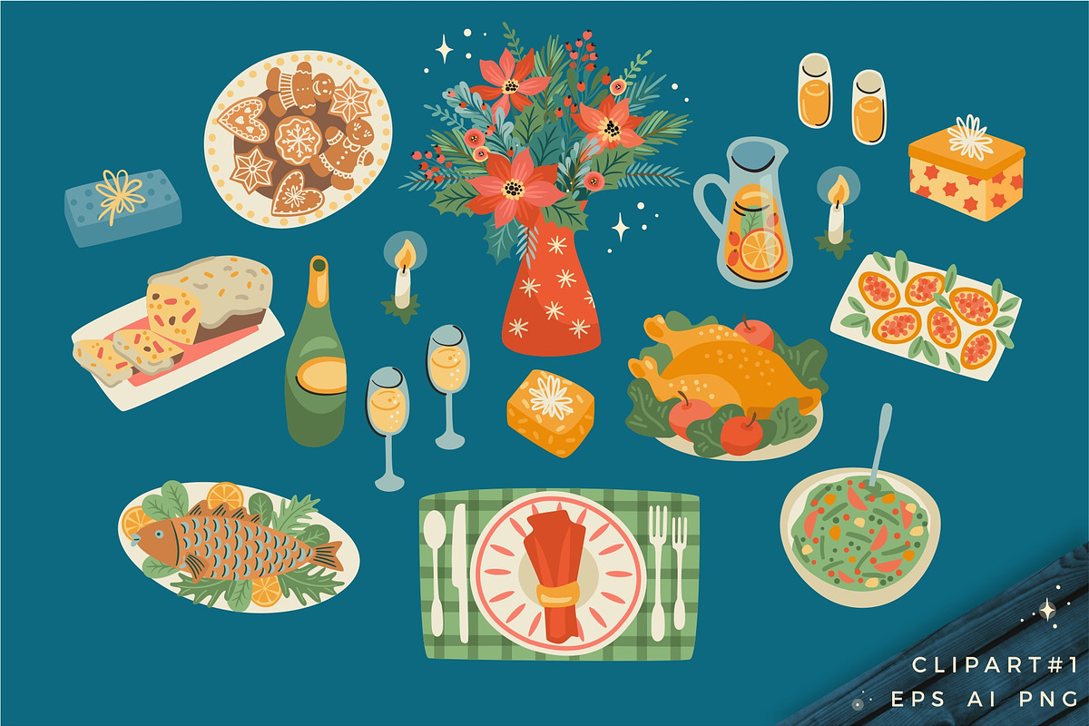Merry Christmas! Vector collection, a Decorative Illustration by Nadia Grapes (Photo 8 of 11)