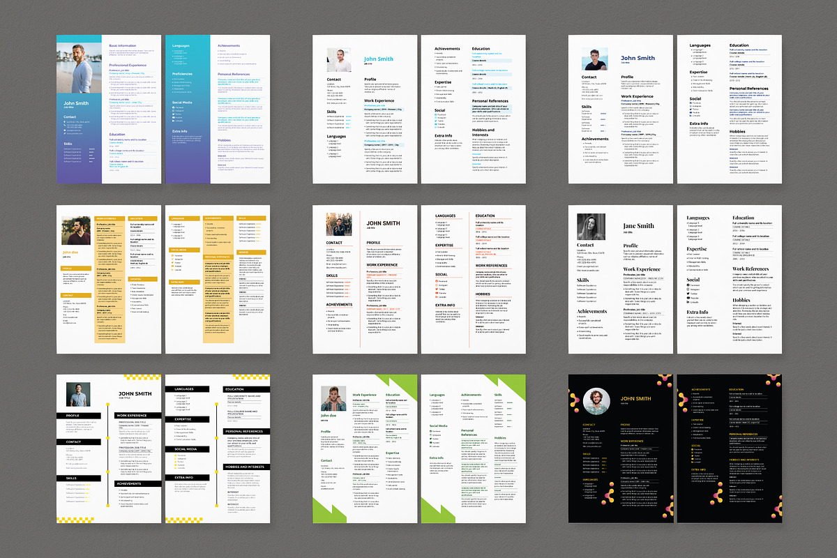 Resume Template Word CV Bundle, a Resume Template by TemplatesNow! (Photo 6 of 9)