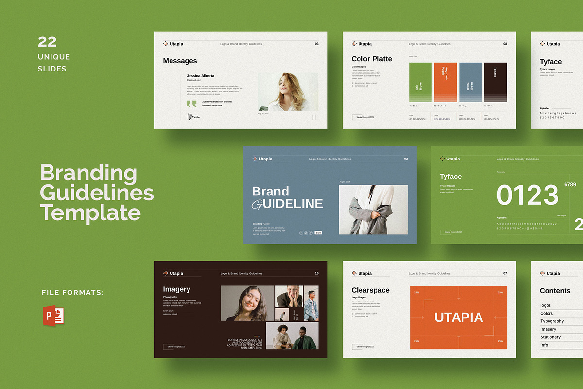 Brand Guidelines Presentation, a Presentation Template by Dream-Lab (Photo 1 of 7)