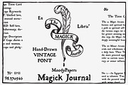 Magick Journal - Hand Drawn Font, a Serif Font by MoodyPapers (Thumbnail 1 of 5)
