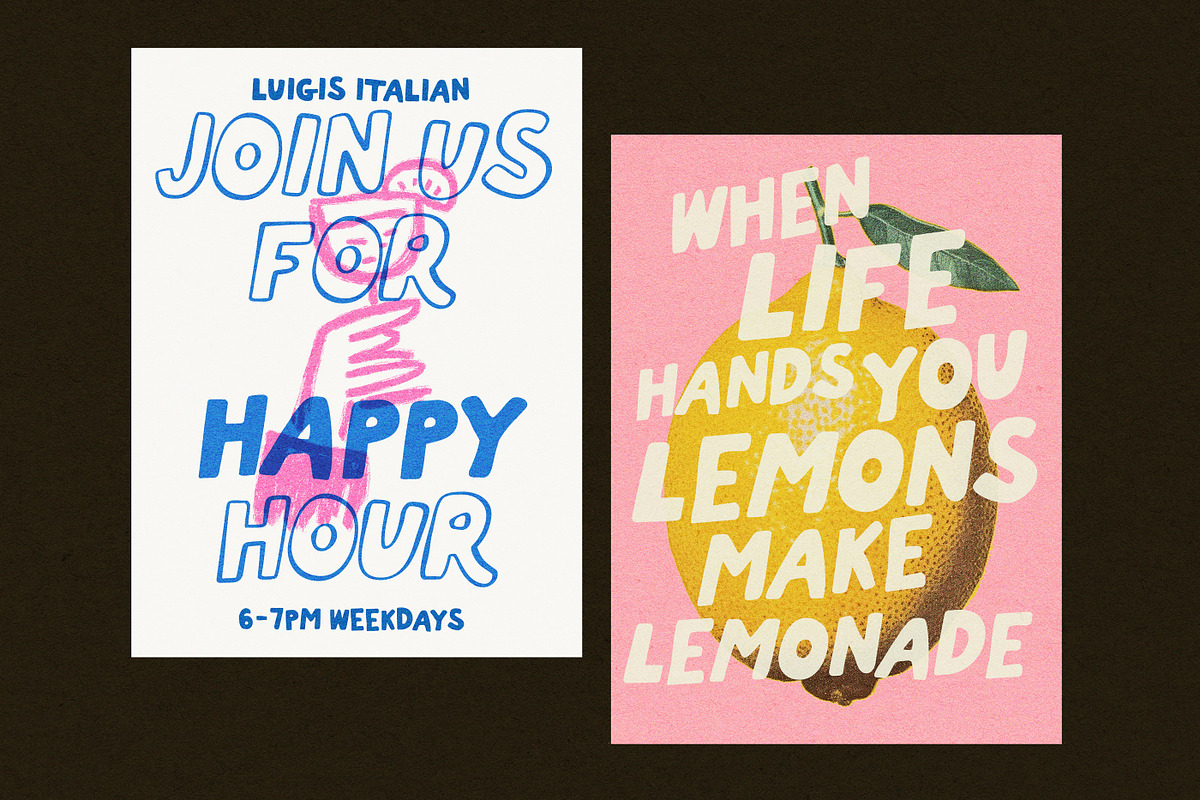 Pizza Club Font Family, a Handwritten Font by Nicky Laatz (Photo 3 of 11)