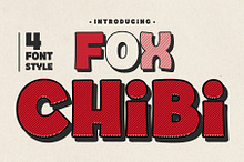 Fox Chibi: 4 Font Styles