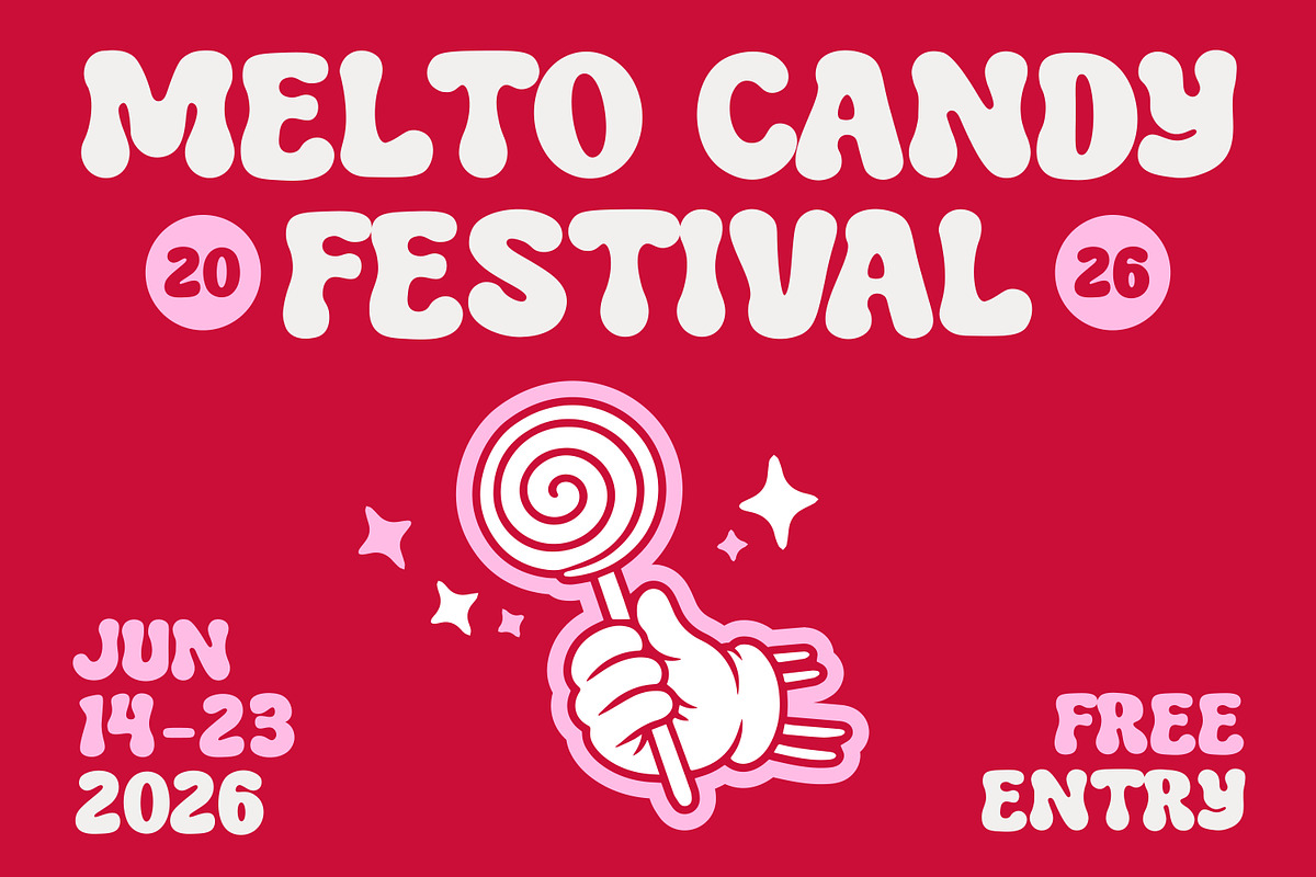 Melto Candy - Bold Display Font, a Font by Studio Moara (Photo 10 of 13)
