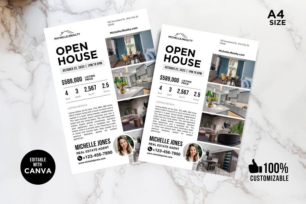 Open House Sign In Sheet Canva, a Flyer Template by CreativeVinesStore (Photo 5 of 8)