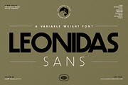 Leonidas Sans - Variable Weight Font, a Sans Serif Font by Eagle & Bison Design Co. (Thumbnail 1 of 11)