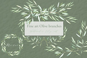 Olive branches. Watercolor clipart., an Illustration by LABFcreations (Thumbnail 4 of 4)