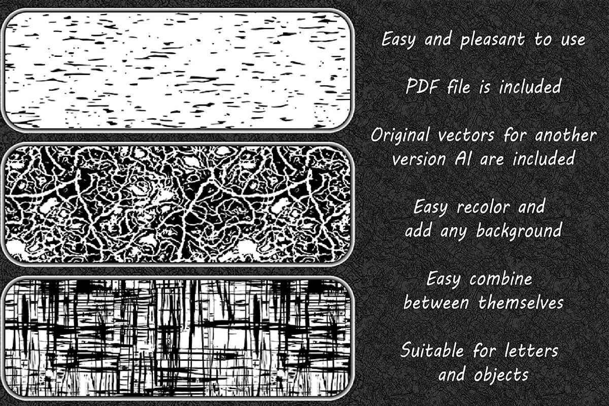 Cracky  Grunge  Illustrator Patterns, a Palette Add-On by Kseniya-Omega (Photo 2 of 8)