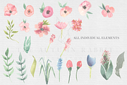 English Garden Watercolor clipart, an Illustration by The Autumn Rabbit Ltd (Thumbnail 2 of 2)