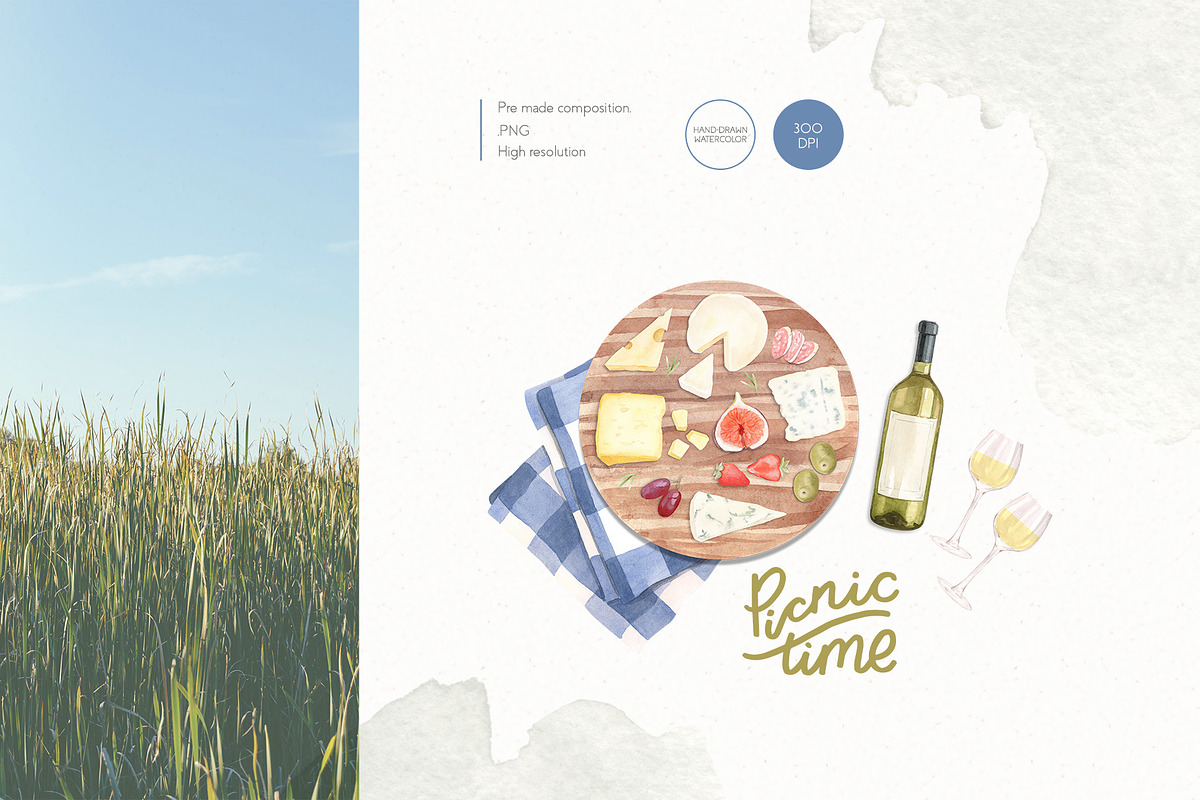 Picnic Time - Illustrations Set, a Food Illustration by Julia M. Watercolor (Photo 6 of 16)