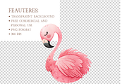 Watercolor Flamingo Clipart, an Animal Illustration by MockupWizard (Thumbnail 4 of 5)