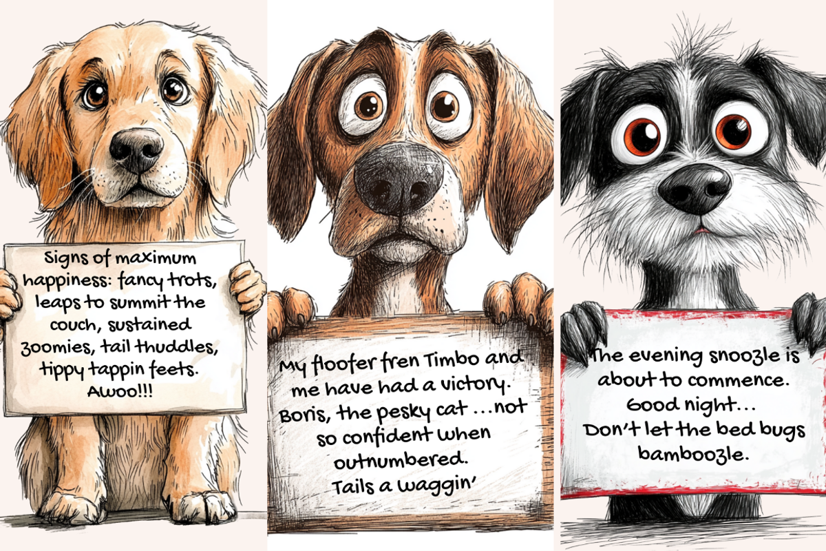 Woof, Wags and Witty Remarks, an Animal Illustration by PrintHaven Designs (Photo 9 of 10)
