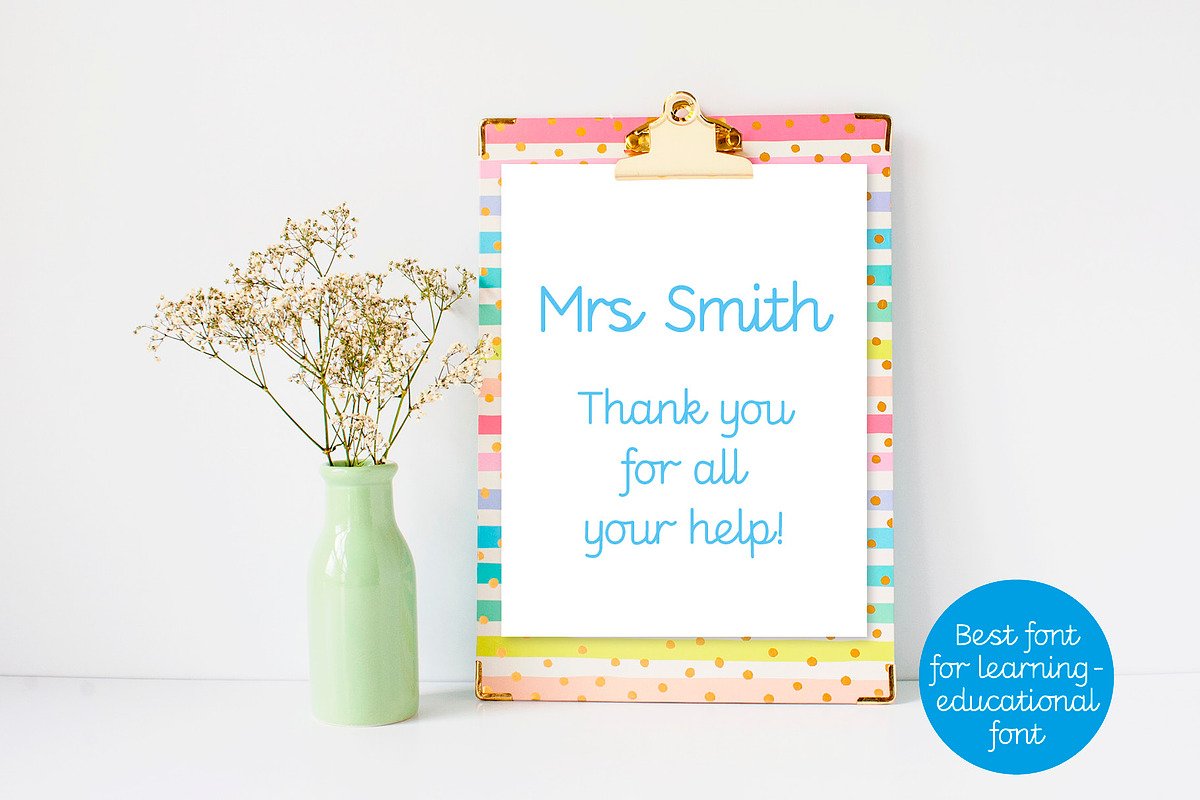KID CURSIVE | school & teacher font, a Script Font by Little Type Factory (Photo 5 of 13)