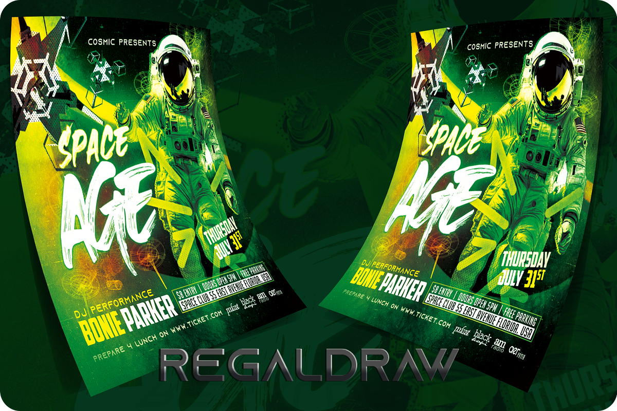 Futuristic Space Flyer, a Flyer Template by regalDRAW (Photo 2 of 3)
