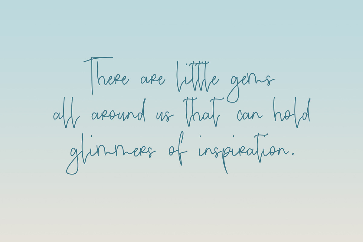 aquamarine // a handwritten font preview 3