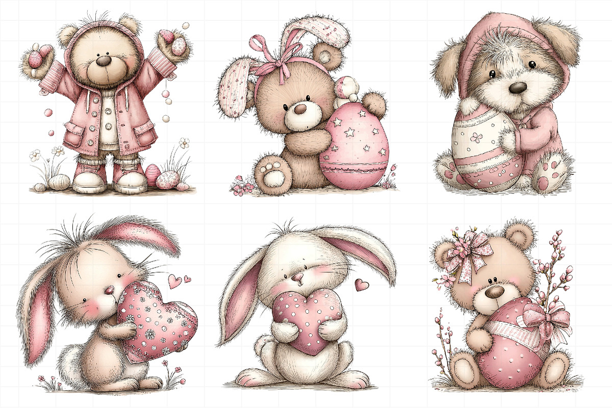 Whimsical Easter Animal Clipart, an Illustration by Daily.Designs (Photo 5 of 8)