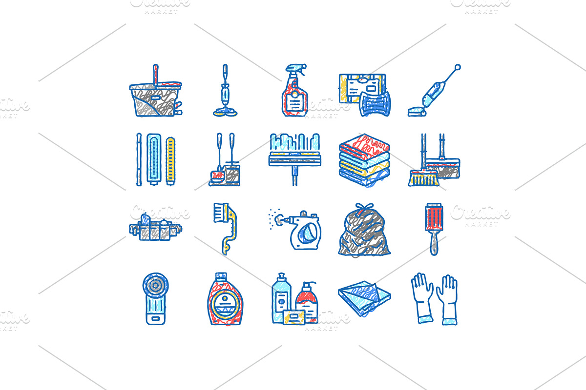 Cleaning And Washing Accessories, an Object Illustration by pikepicture