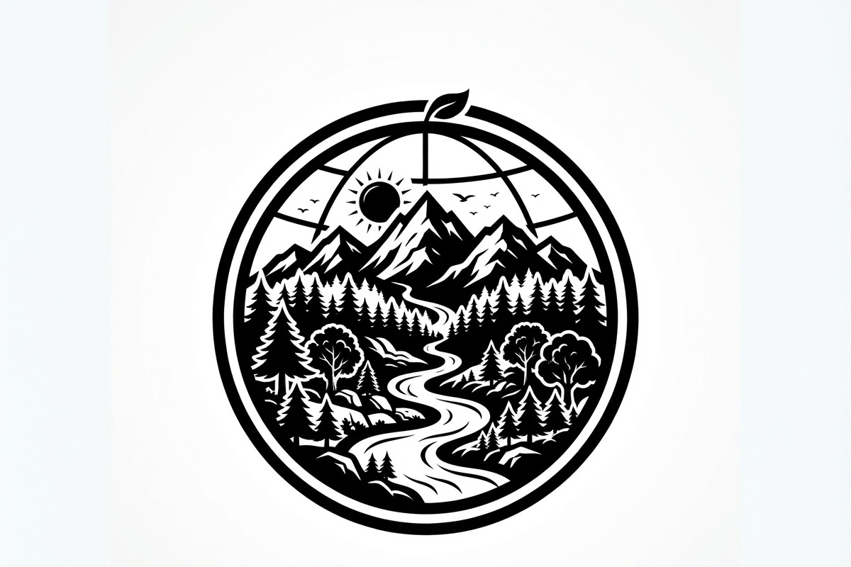 60 Eco Globe Landscape Silhouette, a Technology Illustration by Amazin_art (Photo 2 of 44)