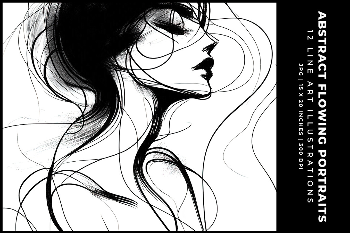 Abstract Flowing Portraits, a Decorative Illustration by Digital Art Creations (Photo 1 of 6)