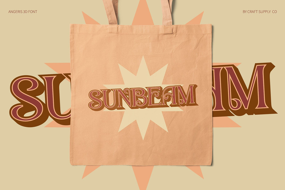 Angeris 3D, a Serif Font by Craft Supply Co. (Photo 7 of 8)